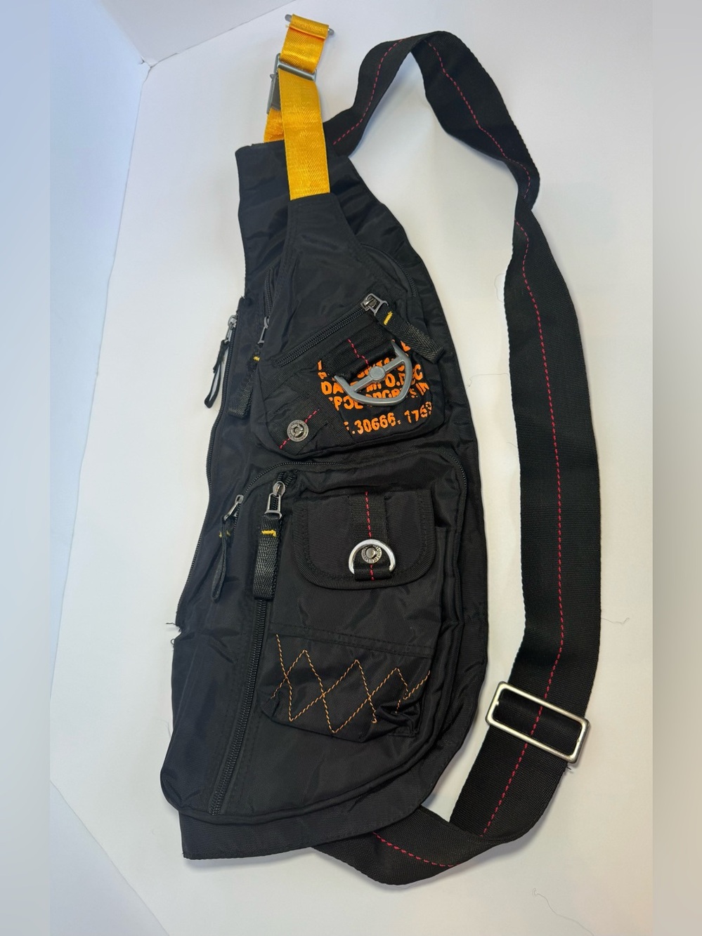 Innturt Black Tactical Sling Bag Techwear Crossbody Utility Chest Pack